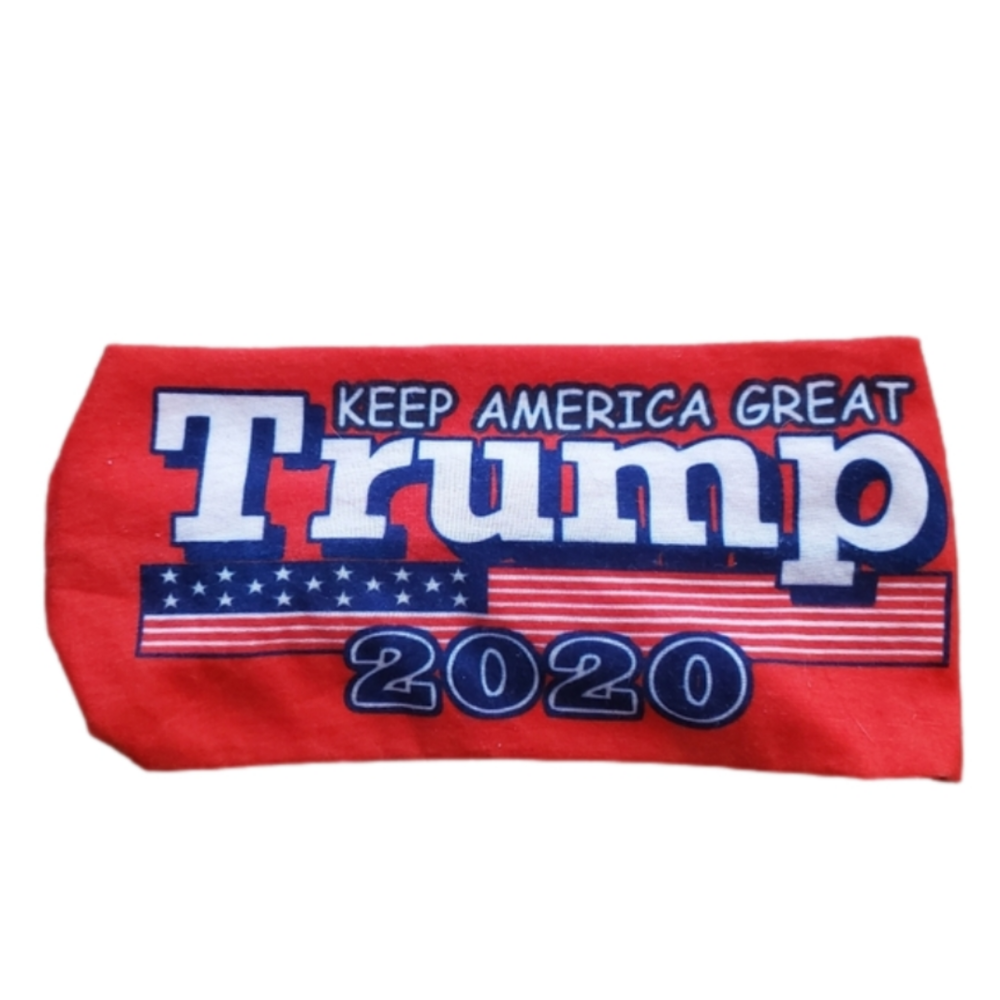 Trump "Keep America Great 2020" red white and blue stretch headband